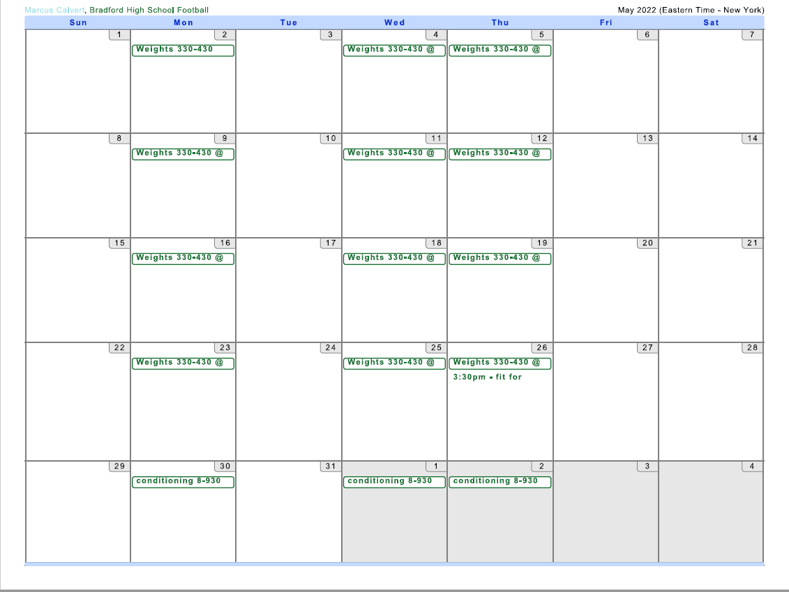 bradford_hs's tweet photo. April schedule through June https://t.co/uxaoSqmv6R