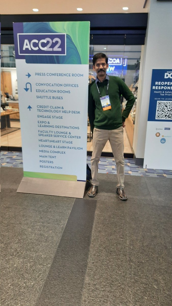 drsathish82's tweet photo. The early bird! #ACC22 https://t.co/n5XM52KUWV