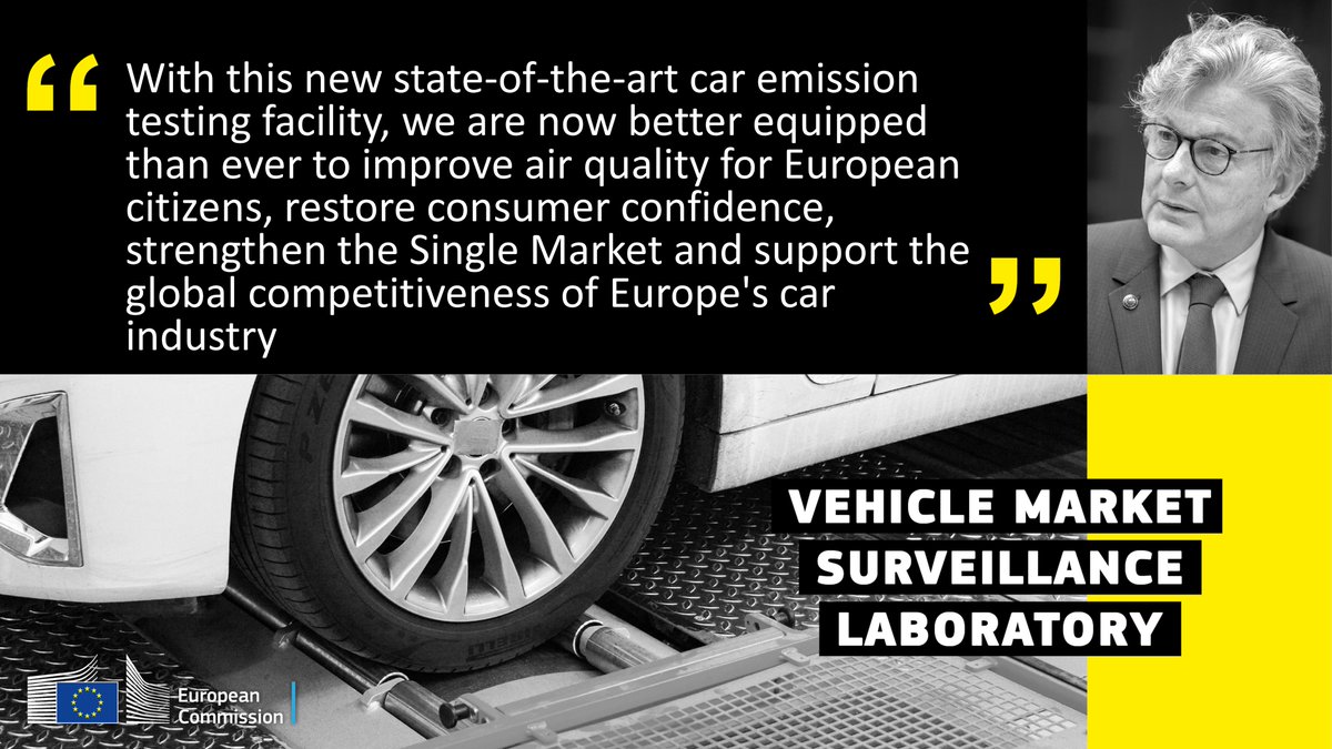 It was great to see <a href="/ThierryBreton/">Thierry Breton</a> highlight clean and safe cars🚗 at the opening of VELA today. 

The vehicle #emissions laboratories🧑‍🔬 will aid market surveillance, help strengthen the #SingleMarket and ensure better vehicles!

👇ec.europa.eu/commission/pre…

#IndustryInTransition