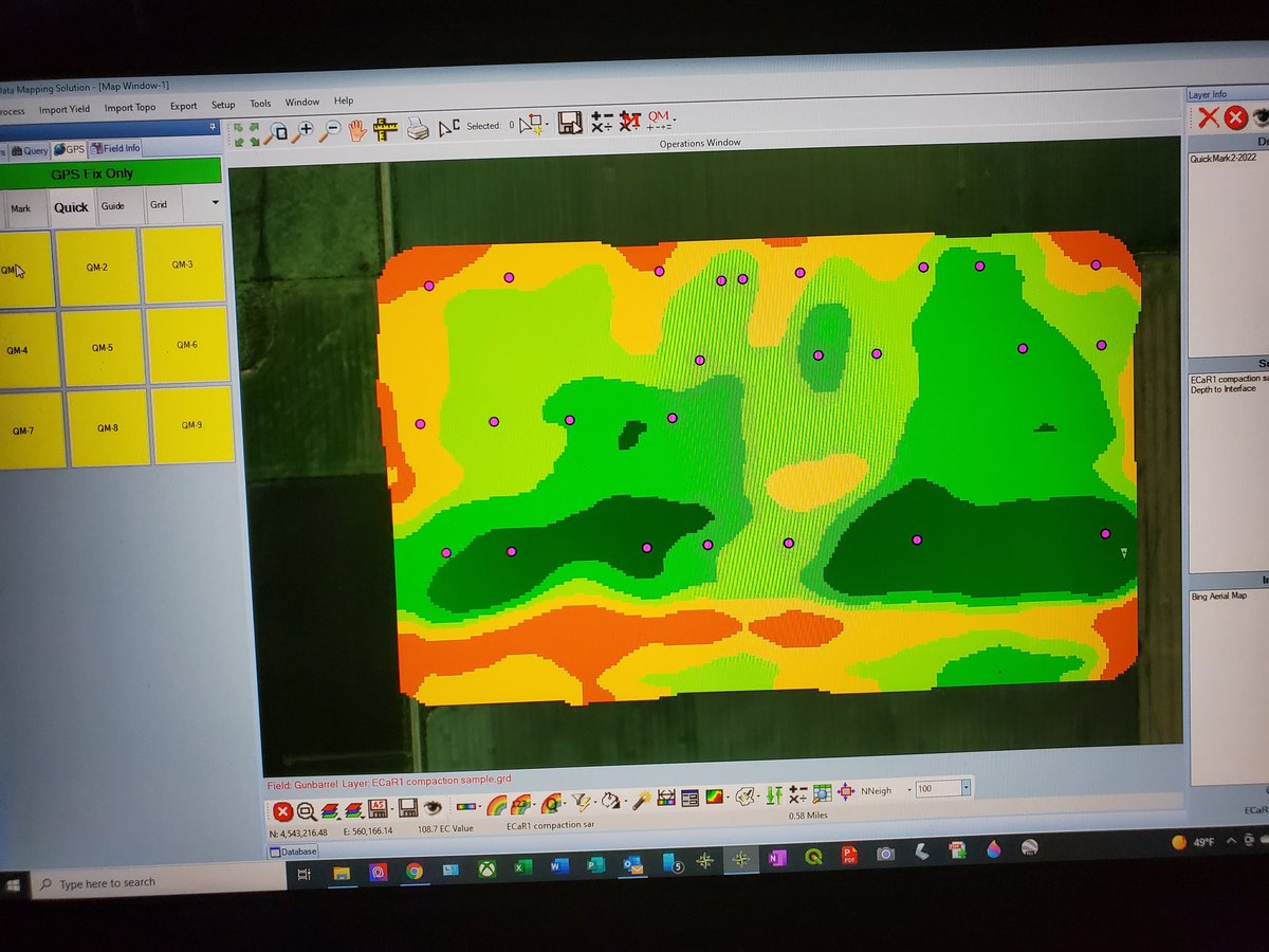 KSprecision_Ag's tweet photo. Some compaction sampling at dusk in a Nebraska cornfield. @farm_qa #knowyoursoil #CTS1000 https://t.co/6l9FmIBWbT
