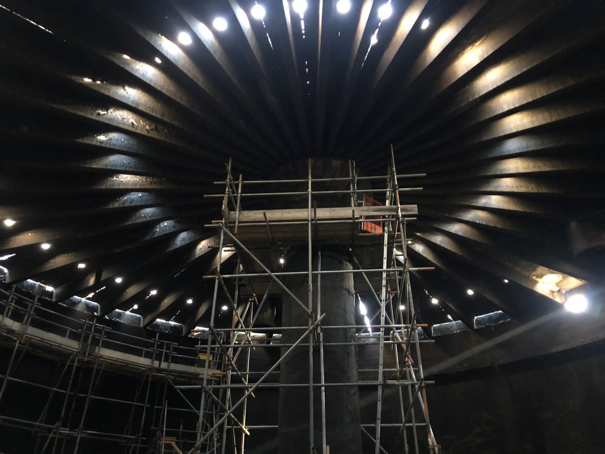 GelEngineering's tweet image. GEL guess of the week…… 

Home of the Extra-terrestrials or the inside of a digester at the Oxford Sewage Treatment Works? 

The refurbishment of this digester is underway with the roof covering stripped off, stay tuned and watch GEL revive this digester.