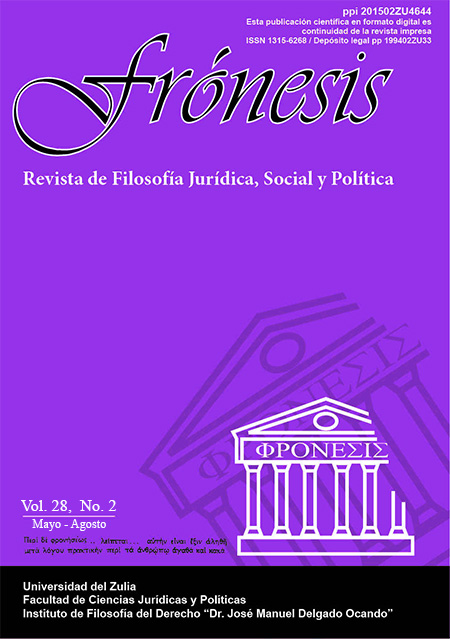 Frónesis. Facultad de Ciencias Jurídicas y Políticas. Vol. 28, Núm. 2, Mayo - Agosto (2021). 
produccioncientificaluz.org/index.php/fron…
<a href="/LUZadn/">LUZ AdN</a> <a href="/iepdp/">IEPDP-FCJP-LUZ</a> <a href="/CdchtaUla/">Publicaciones CDCHTA ULA</a> <a href="/revistasuchile/">Revistas Académicas U. de Chile</a> <a href="/RevistasUCLA/">Revistas Científicas UCLAve</a>