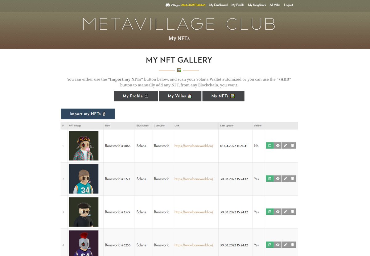 VillagerDAO's tweet photo. Club House update is online. Now you can add all your NFTs. You can either import them from your wallet or add them manually

Visit your Club House Profile or Discord https://t.co/5LfAmKSMyb

@metavillageNFT @NubiaMeta @MV_Polaris @VitalusLife @PetravillageNFT https://t.co/ugcwRewCsw