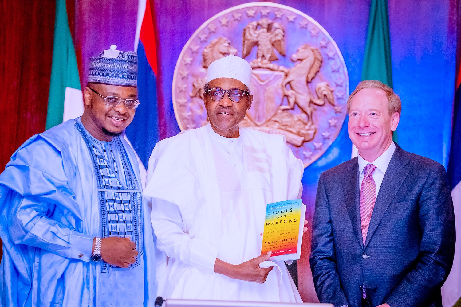 State house meeting between President Buhari and Microsoft President Brad Smith