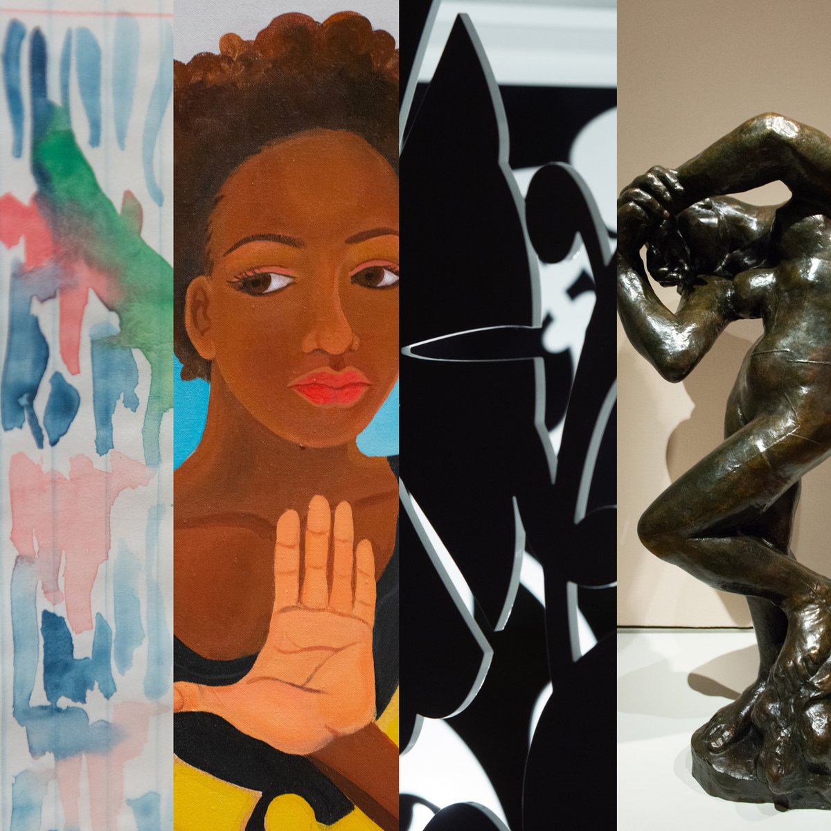 ColaMuseum's tweet photo. We're putting the ART in Arts &amp; Draughts as we count down to its return in 3 weeks on Fri 4/22! Check out the #CMACollection &amp; current exhibitions 22 South Carolinians, #AnilaQuayyumAgha: Let A Million Flowers Bloom, #RodinAtCMA &amp; #RichardTuttle >> https://t.co/jAe4xn5FXd https://t.co/QrEdVdPh49