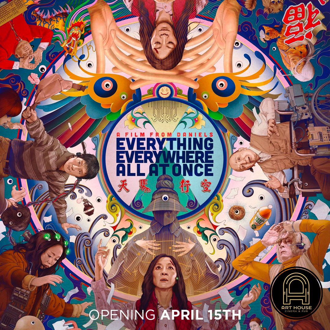 ArthouseCinemaP's tweet photo. A MULTIDIMENSIONAL ADVENTURE

A24's highly anticipated action-adventure comedy EVERYTHING EVERYWHERE ALL AT ONCE is coming! A bizarre tale of one woman saving the world with help from alternate versions of herself!
Opening 4/15 at Art House

GET TICKETS
https://t.co/jimDMgHeql https://t.co/BULACQMm3Q