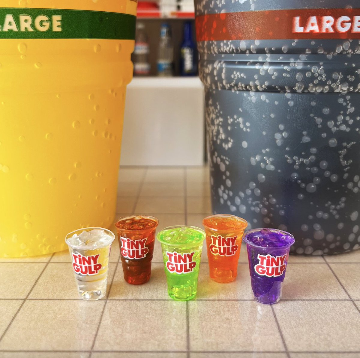 7eleven's tweet photo. how many Tiny Gulp drinks can u drink in one sitting? i can drink 90 https://t.co/2avD7oMjmP