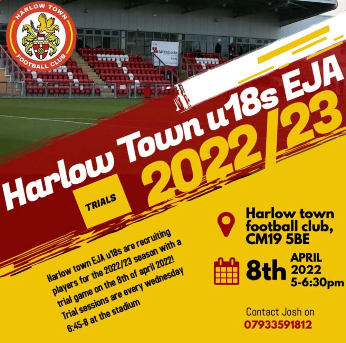 UNDER 18'S EJA TRIALS: We have trials every Wednesday evening for next season's Under 18's EJA side, with a trial match on Friday 8th April.

If you're interested, see the contact details below or on our website 👇
buff.ly/3Kp1Pkz