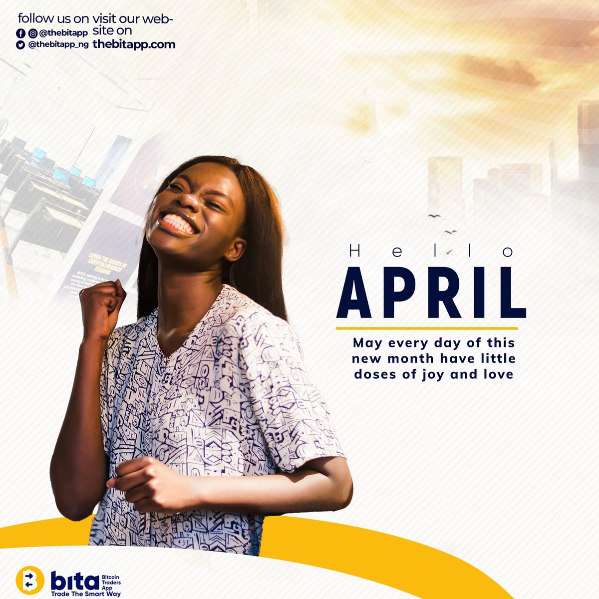 bitasei_academy's tweet photo. Happy New Month.🥳🥳🥳

#April1st #thebitapp #Bitcoin https://t.co/FKYv0qIOer