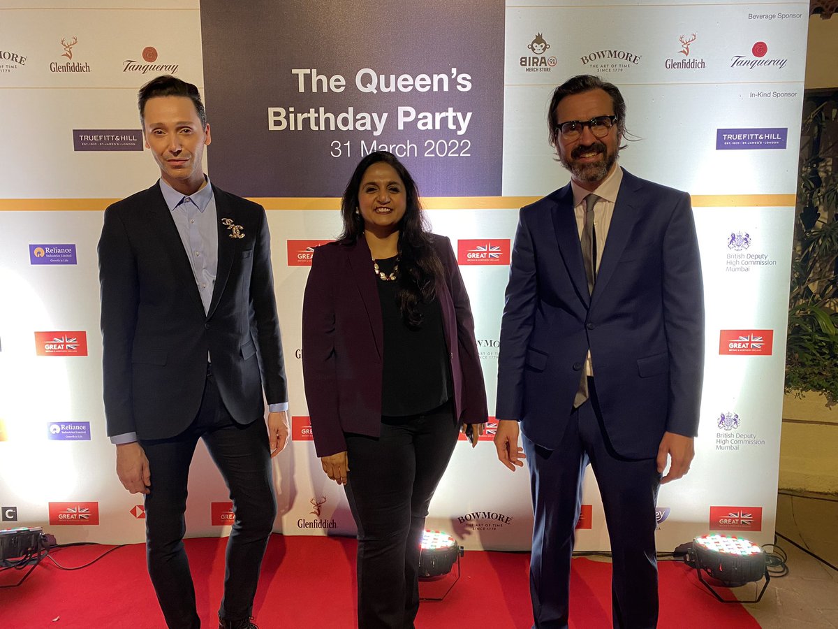 AshuTIndia's tweet photo. A fabulous evening celebrating the Queen’s Birthday and interacting with our friends after ages !! Thank you @alangemmell @UKinIndia for this wonderful evening . @CheveningIndia @CheveningAA @ATAIndialegal @heminb #iamchevening #indobritish 🇬🇧 🇮🇳 https://t.co/XaVpt45ADv