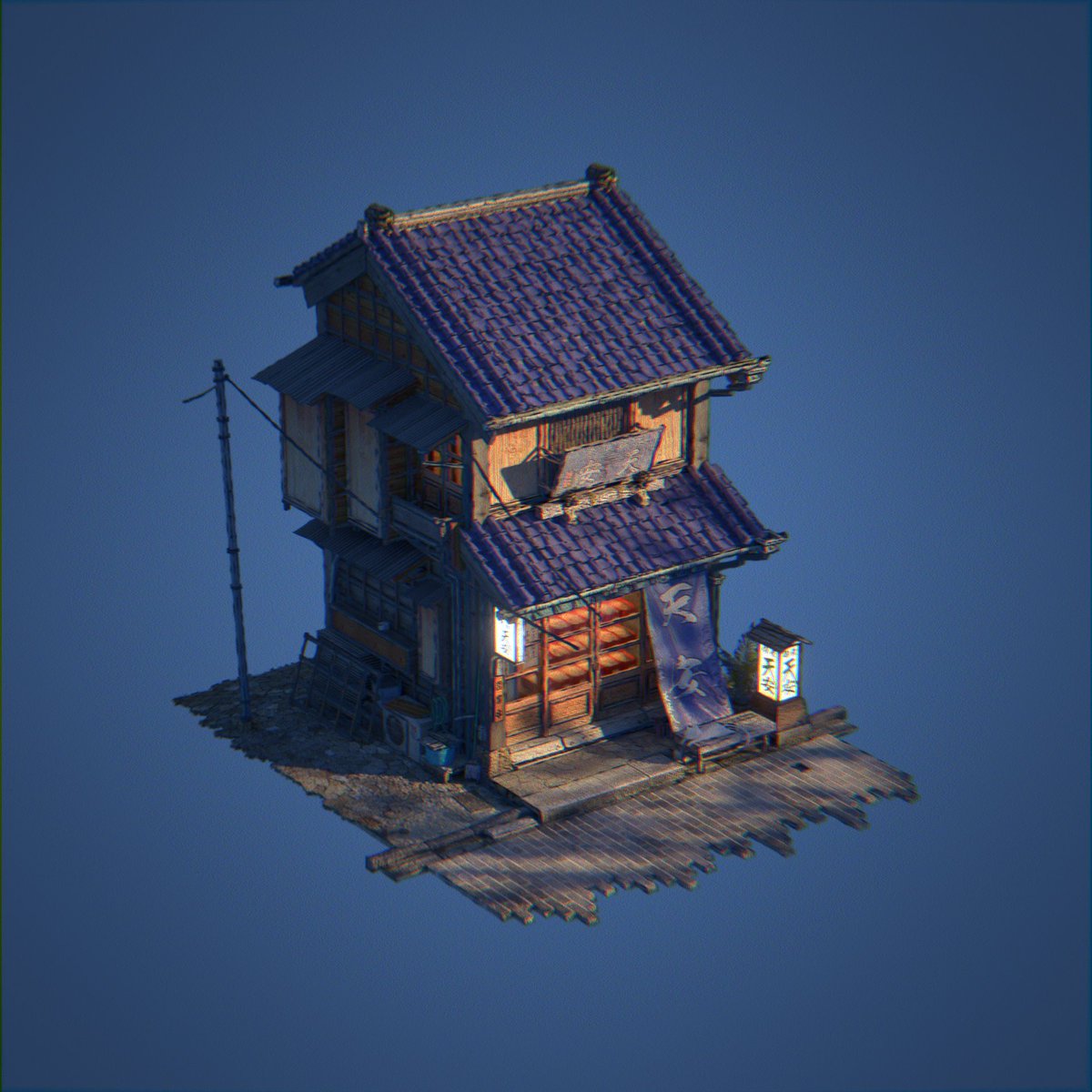 bao007fei's tweet photo. Tenyasu in sunset. 
Inspired by Mateusz Urbanowicz' watercolor art.
#blender #b3d 

https://t.co/qEnpdYzBwP https://t.co/yEStMdhdEw