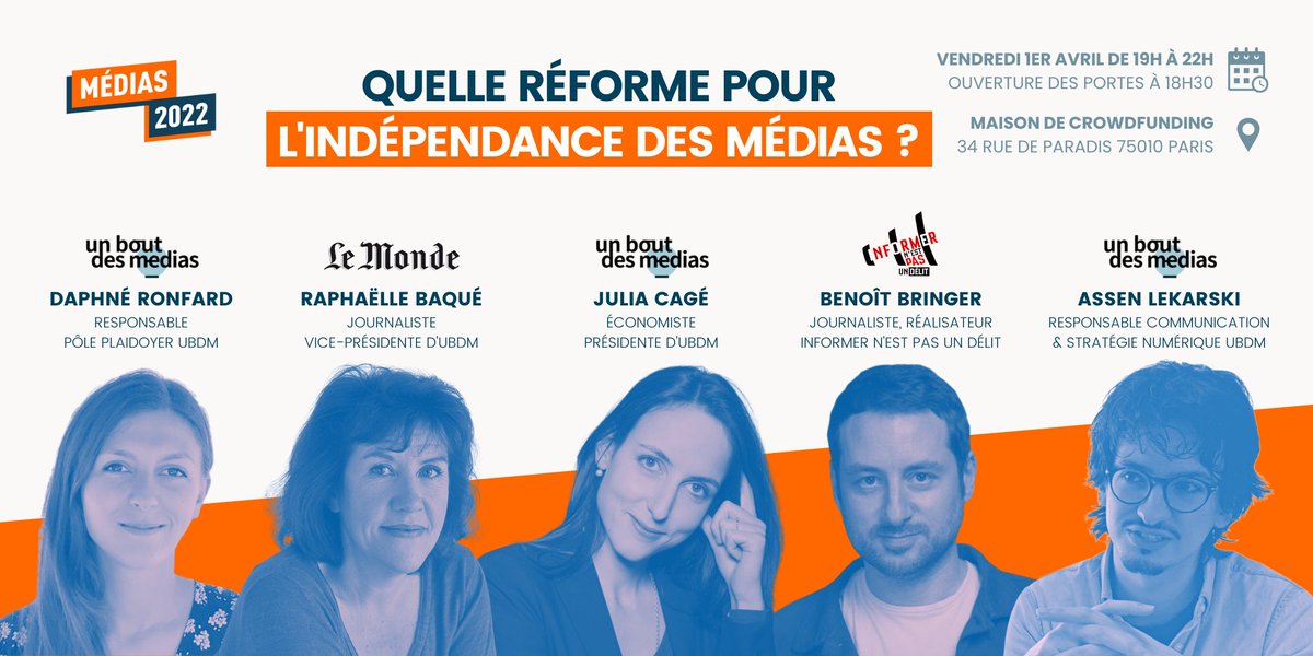 unboutdesmedias's tweet photo. L'événement #Médias2022 était complet au bout de 24h !

On vient de remettre quelques places ici (c'est toujours gratuit) : https://t.co/a26jBdNmEE

A ce soir ! 👋 https://t.co/Y3C322SItm