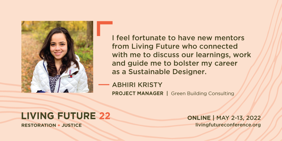 Living_Future's tweet photo. #LivingFuture2022 offers ten days of inspiration in the transformative work of the global #RegenerativeBuilding community. Join us online May 2 - 13, 2022! https://t.co/jsOLKqNyze
#ClimateJustice #EcologicalRestoration #GreenBuildings #LivingFuture #LivingBuildings https://t.co/cK8alfgGx8