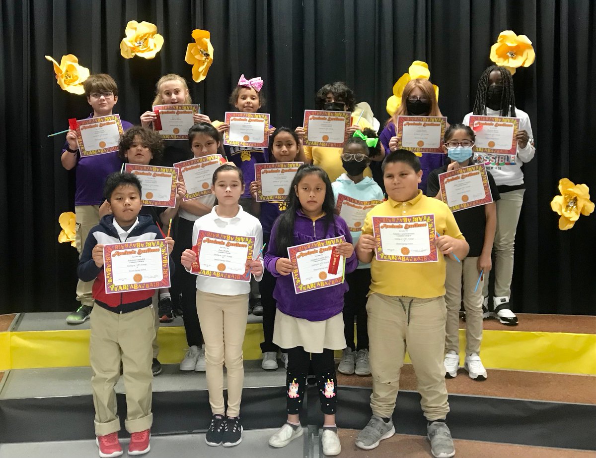 MSSBears's tweet photo. Today, MSS celebrated the accomplishments of students from the third nine weeks. Congratulations! 💜💛 https://t.co/1n18GXZCxW