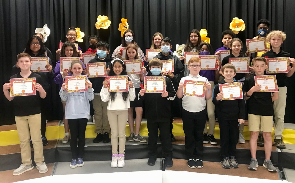 MSSBears's tweet photo. Today, MSS celebrated the accomplishments of students from the third nine weeks. Congratulations! 💜💛 https://t.co/1n18GXZCxW