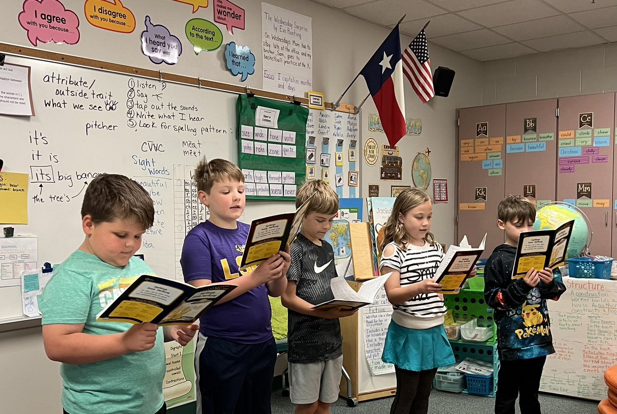Performing our Reader’s Theater just like the students at CMS! The students practiced reading their dialogue with a lot of expression to show the character’s personality!! #2ndgraderocks #HumbleISD_BBE