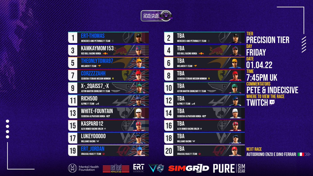 OneHubRacing's tweet photo. TEAM CONTRACTS βοΈ
Each of the 10 teams has offered a contract and signed one driver π
Those 10 drivers will now need to pick from the 10 drivers without a contract to join them for the season π₯
#TeamContracts #S20 https://t.co/04cWHdqs7b