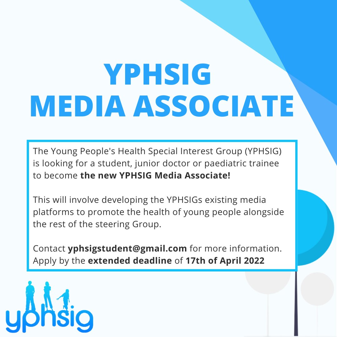 A couple of fantastic opportunities for anyone passionate about adolescent healthcare.