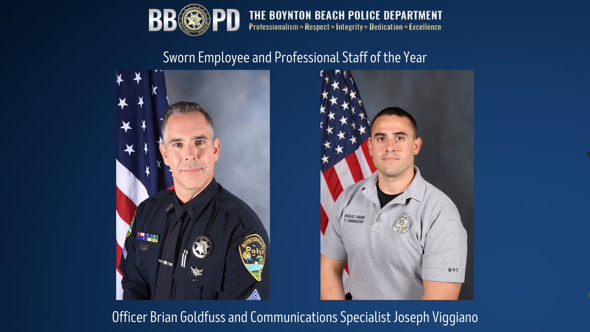 From helping individuals experiencing homelessness to providing guidance as a trainer of new dispatchers, there's no question Officer Brian Goldfuss and Communications Specialist Joseph Viggiano are worthy of being our employees of the year. MORE: bbpd.org/employees-of-y…