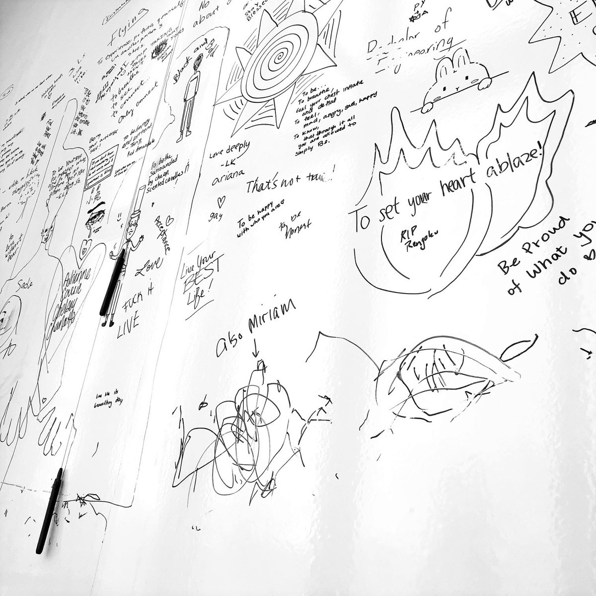 gardnermuseum's tweet photo. Art inspires all! During a trip to #BeingMuholi, Miriam, unable to spell, shared her thoughts on the response wall. Thanks to mom (Insta @ victoria_mcbos) for capturing the moment, and thank you Miriam for reminding us there are endless ways to express yourself and #simplybe ! https://t.co/ftESANJ2P4
