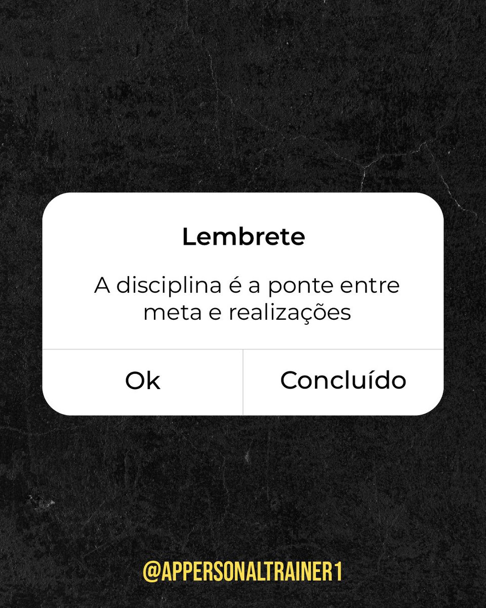 AppersonalT's tweet photo. O lembrete de hoje é pra lembrar você que a disciplina é muito importante pra atingir seus objetivos! 🚀✨

#APPersonalTrainer  #academia #treino #foco #realização #treino #treinar https://t.co/KPDchvnuqx