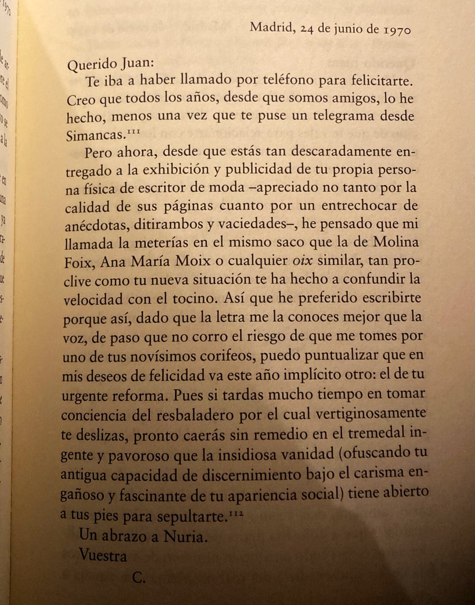 annapacheco__'s tweet photo. carmen martin gaite cantándole muchísimo las cuarenta a su amigo juan benet https://t.co/dAD5TP2E4G