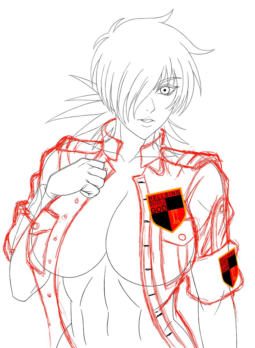 Artsiul's tweet photo. Seras Victoria WIP 🦇 https://t.co/Sohj8WtomP