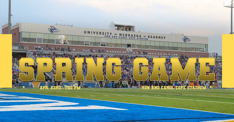 UNK_Football's tweet photo. ❗Attention Loper Fans❗ Mark your Calendars
What: UNK Football Spring Game
When: Apr. 23rd 1:00pm 
Where: Ron and Carol Cope Stadium https://t.co/nqc2sQOZeM