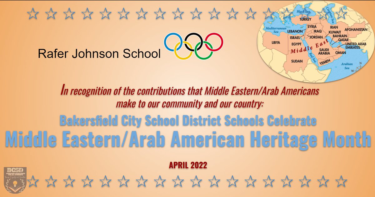 Celebrating the heritage, culture, &amp; contributions of Arab Americans. Students learning about different cultures helps them feel more comfortable &amp; safe with these differences later in life. Allowing them to interact in a wider range of social groups.  #arabamericanheritagemonth