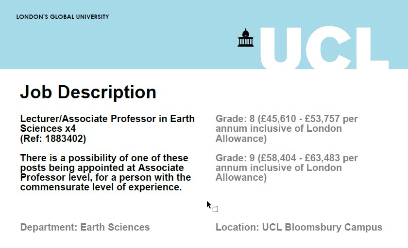 Job Alert: four full-time permanent lectureship posts, in the areas of: #geochemistry, environmental #geosciences, #climate hazards, #hydrogeology, igneous/metamorphic #petrology, #planetary science. bit.ly/3Dxo2uP
