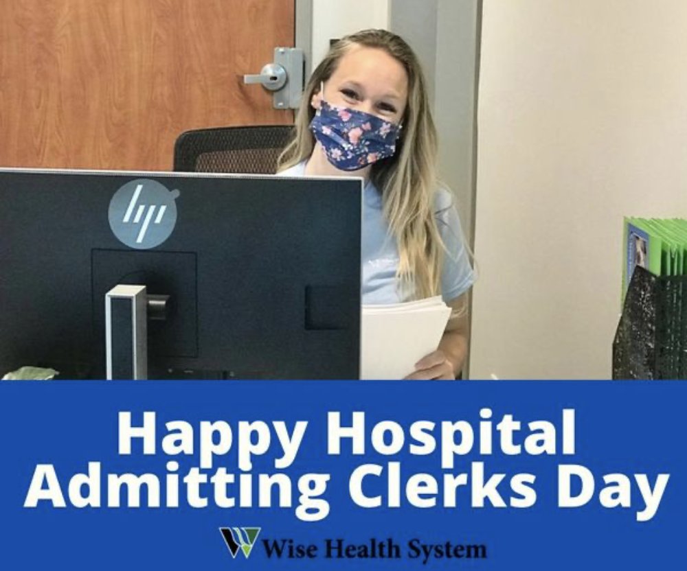WiseHealthTX's tweet photo. Today is Hospital Admitting Clerks Day!

Whether you are sick, scared, or in pain, these friendly faces are waiting to help calm and care for you as you go through the admission process. We appreciate our hard-working Admissions Department!

Pictured: Daphne J.,Admissions Clerk https://t.co/9pmIc6cNSZ
