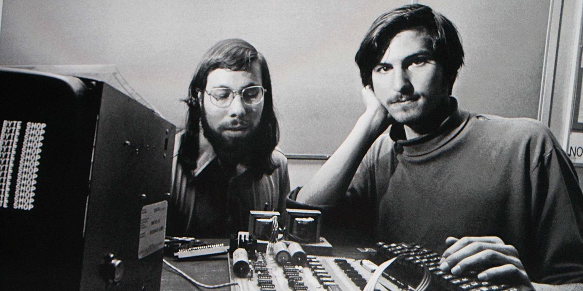 bitsfrmvips's tweet photo. This is not @dulQuer from Kurup. 

It’s Steve Jobs 

Today marks the 46th anniversary of Apple! The company was founded on April 1, 1976. Happy Birthday, Apple! https://t.co/Vy0oBU6ivJ