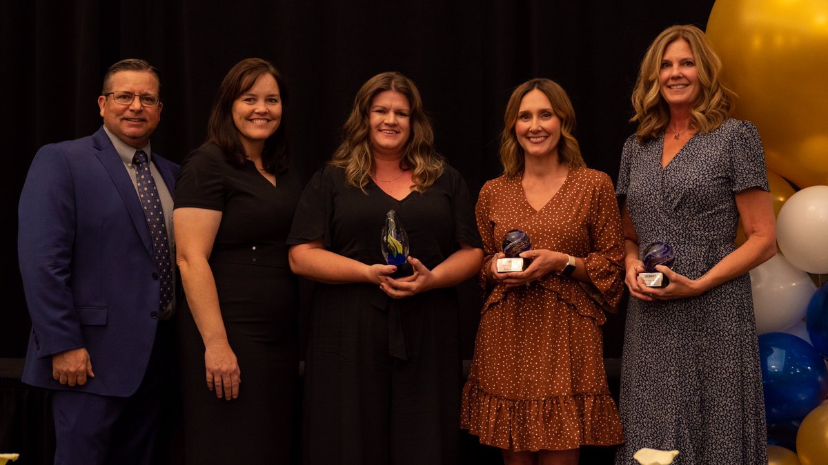 GPS_District's tweet photo. Congratulations to our GPS 2021-22 Employees of the Year! Administrator - Jennefer Frost, Director of Health Services; Support Staff - Jacee Iannarelli, Athletics Administrative Assistant, Campo Verde High; Teacher - Janelle Clower, Kindergarten, Augusta Ranch Elementary https://t.co/37I2PxvuEw