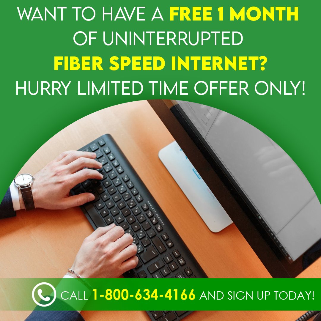 You can get fiber-speed connectivity that is seamless and unrestricted for as little as $20. To get a month of service for free, call 1-800-634-4166 right now. 
#BroadbandConnect #FiberFastInternet #AffordableInternet #Fiber #FreeFIBERFASTInternet #NoLags #uninterruptedinternet