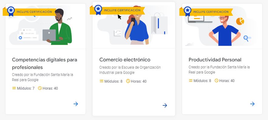 MurdockInvest's tweet photo. Google tiene disponible varios cursos oficiales certificados y gratis.

Todos ellos están relacionados con el mundo digital y tecnológico.

Marketing, Seguridad, Apps... 

Aprovéchalo como mejor te convenga. https://t.co/MXoFiKUTVi