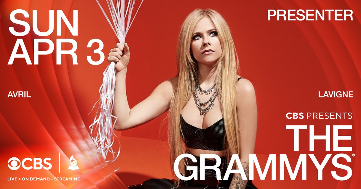 Nothing complicated here, just an eight-time GRAMMY-nominated rockstar headed to Music’s Biggest Night.🤘

Don’t miss <a href="/AvrilLavigne/">Avril Lavigne</a> presenting at the #GRAMMYs, April 3 on <a href="/CBS/">CBS</a>: grm.my/3qVLmNr