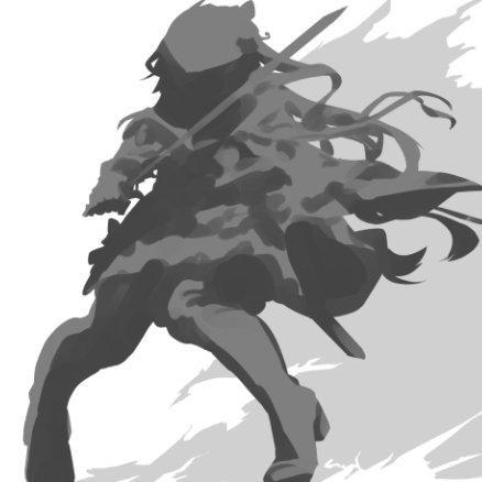 レイヤー分けが面倒くさいので分けない
線画も面倒なのでしない 