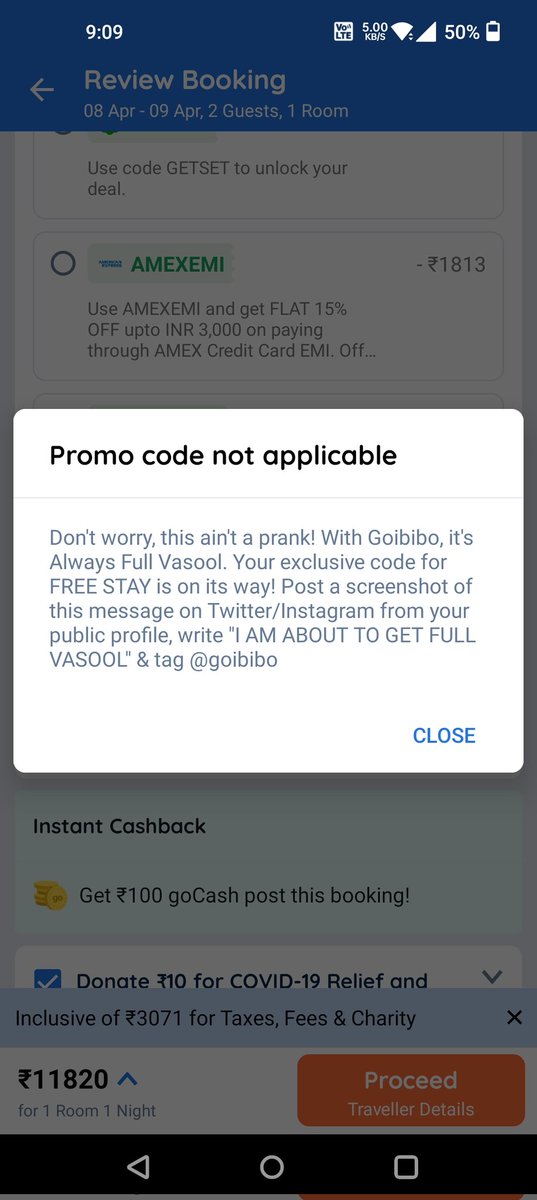 RishabhAgg1's tweet photo. I AM ABOUT TO GET FULL VASOOL @goibibo https://t.co/0SIwYX14s1