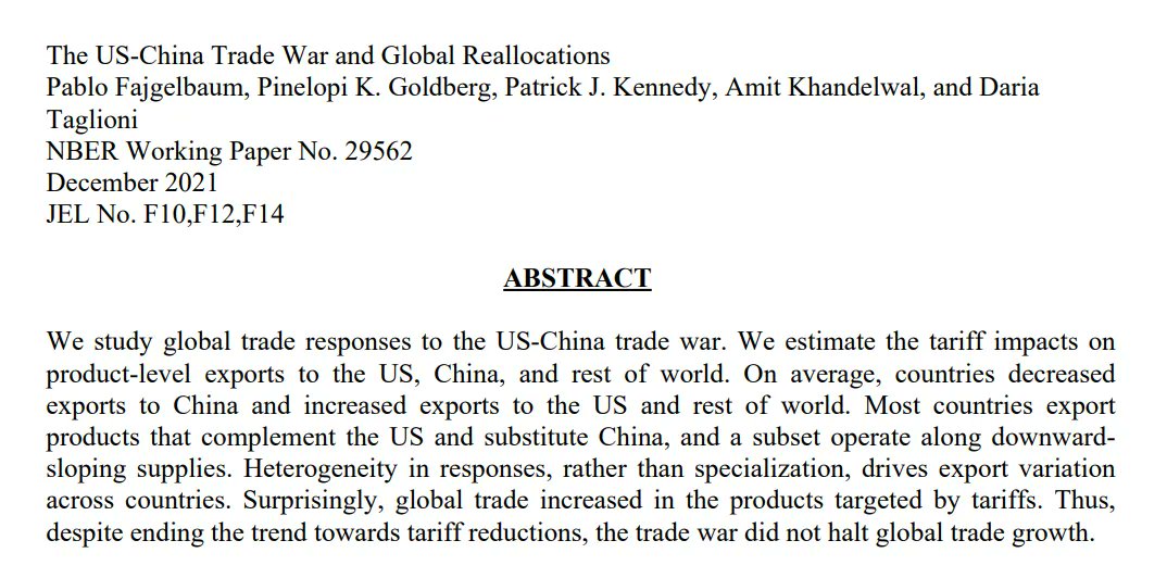 Viri_Rios's tweet image. Somos uno de los países que más podemos beneficiarnos de una guerra comercial entre USA y China. Pero, para lograrlo necesitamos una estrategia de exportación bien diseñada, no darle el pastel a los de siempre. 

Fuente: nber.org/system/files/w…