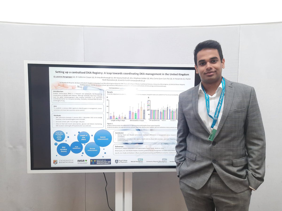 Punith Kempegowda (@drpunith) on Twitter photo Congratulations to <a href="/DrLNR_25/">Lakshmi N Rengarajan(LNR)</a> for an excellent presentation as a rapid communication on #DKA management from #DEKODE project at <a href="/RCPhysicians/">Royal College of Physicians</a> #Medicine2022.👏👏
#FutureLeaders #YoungScientists
<a href="/uhbtrust/">University Hospitals Birmingham</a> <a href="/UHBDiabetes/">UHB Diabetes</a> @IMSR_UoB <a href="/Soc_Endo/">Society for Endo</a> @youngdiab <a href="/parthnarendran/">Parth Narendran</a> <a href="/ketandhatariya/">Ketan Dhatariya</a> Congratulations to <a href="/DrLNR_25/">Lakshmi N Rengarajan(LNR)</a> for an excellent presentation as a rapid communication on #DKA management from #DEKODE project at <a href="/RCPhysicians/">Royal College of Physicians</a> #Medicine2022.👏👏
#FutureLeaders #YoungScientists
<a href="/uhbtrust/">University Hospitals Birmingham</a> <a href="/UHBDiabetes/">UHB Diabetes</a> @IMSR_UoB <a href="/Soc_Endo/">Society for Endo</a> @youngdiab <a href="/parthnarendran/">Parth Narendran</a> <a href="/ketandhatariya/">Ketan Dhatariya</a>