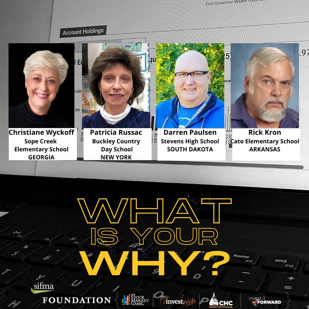 SIFMAFoundation's tweet photo. This #FinancialLiteracyMonth we’re sharing personal stories about the spark that ignited people's interest financial literacy education and our #stockmarketgame program. Use “@sifmafoundation  #WIYW” to find their stories and so we can find yours if you want to share too. https://t.co/CQD2zvnvyp