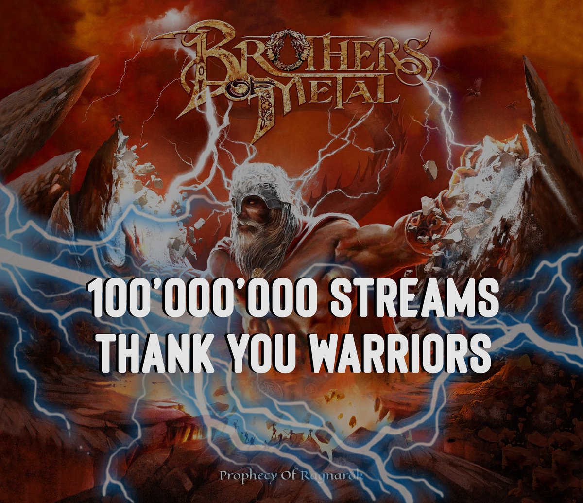 I almost wish this was an April fools joke, but it's not. Our debute album that was released exactly five years ago today has been streamed ONE HUNDRED MILLION times. I can't really grasp it but it feels cool.
Stay true!