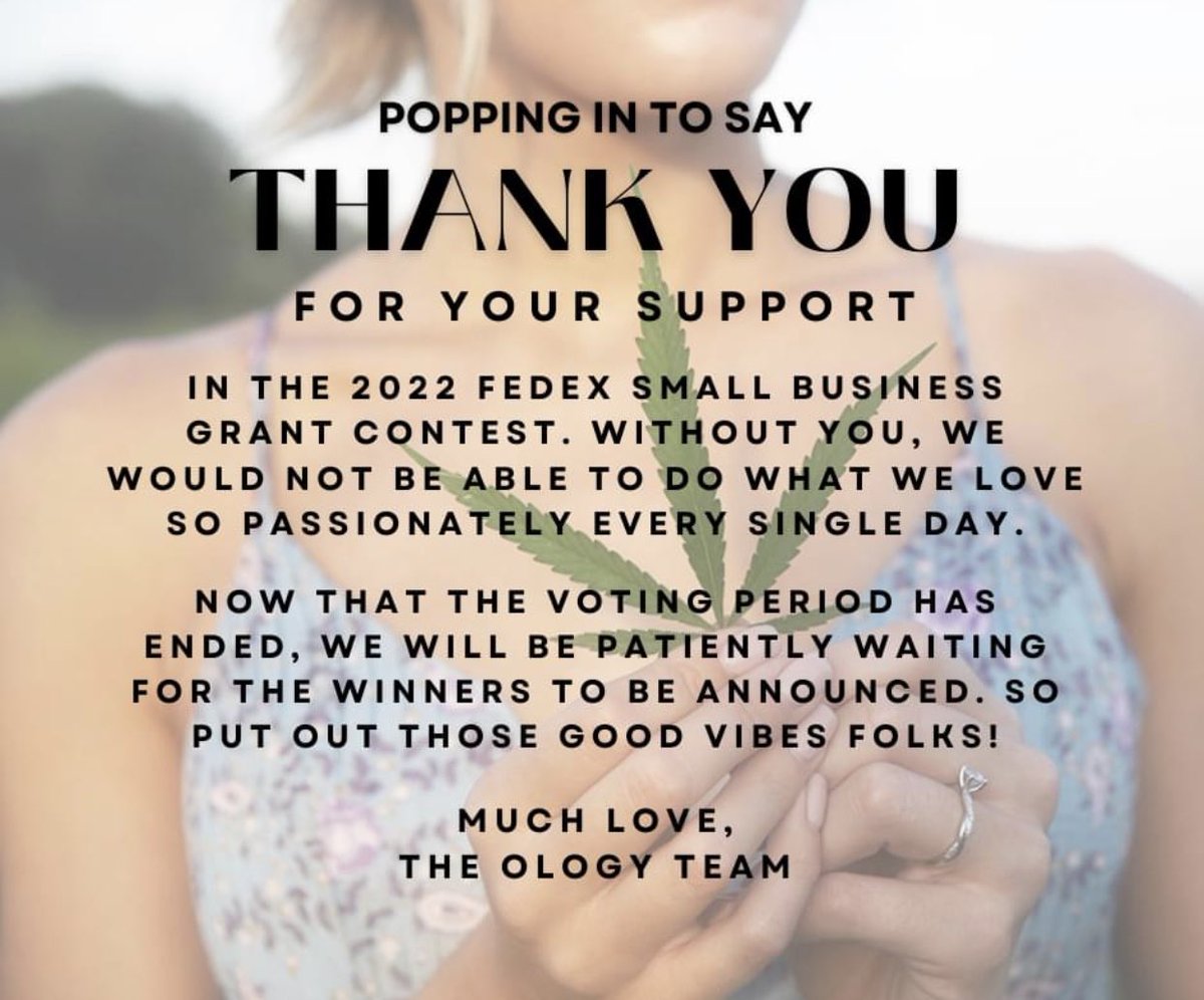 OlogyEssentials's tweet image. Voting is now closed! THANK YOU, THANK YOU to everyone for your support, love and votes! ✨

Send those good vibes our way as we patiently wait for the winners to be announced! 😘
#fedexsmallbusinessgrantcontest #fedex #goodvibes #supportsmallbusinesses #supportwomanownedbusiness