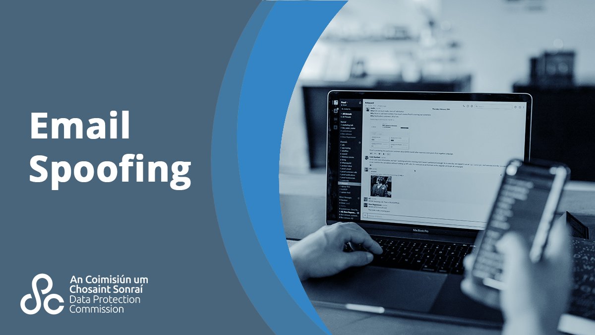 Email spoofing involves an attacker sending messages with a forged sender address, to mislead the recipient about the origin of a message. Read our tips on spotting phishing or social engineering attacks here: dataprotection.ie/en/dpc-guidanc…