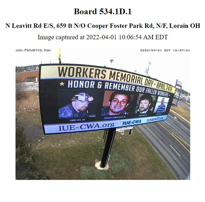 USMWF's tweet photo. BILLBOARDS ARE GOING UP!!!
Thank You IUE-CWA for their support this year in sponsoring 19 billboards up across OH, KY, IN, PA and WV helping us honor, recognize and remember our fallen workers. 
For more information about IUE-CWA go to https://t.co/hnhi7DN3bT https://t.co/j1rPrbZeNs
