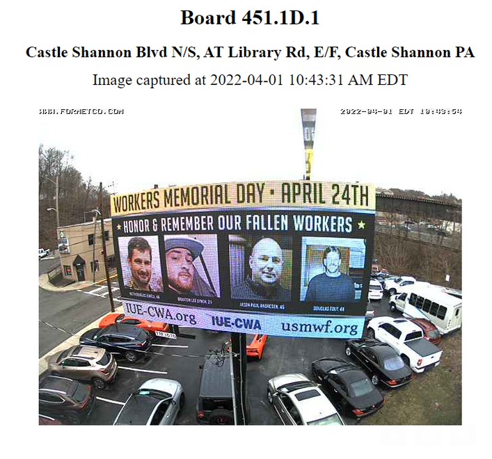 USMWF's tweet photo. BILLBOARDS ARE GOING UP!!!
Thank You IUE-CWA for their support this year in sponsoring 19 billboards up across OH, KY, IN, PA and WV helping us honor, recognize and remember our fallen workers. 
For more information about IUE-CWA go to https://t.co/hnhi7DN3bT https://t.co/ZIMwFnhJsc