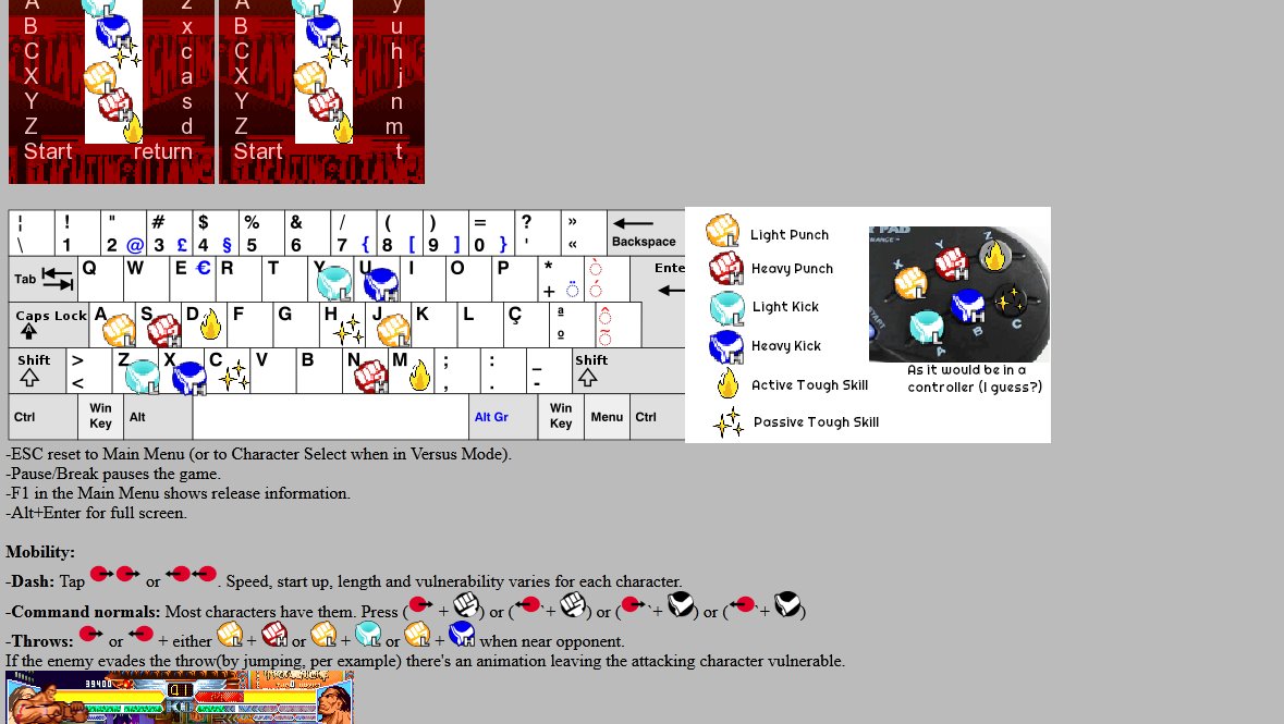 DoutorSocial's tweet photo. Semana que vem terá vídeo de "Tough Guy Fighting Titans", remake do jogo de 1995. E como não tem documentação NENHUMA do sistema ou golpes em lugar nenhum na internet, estou montando uma. Em PDF e HTML, pra quem quiser editar e melhorar depois. https://t.co/V9ETJCd23N