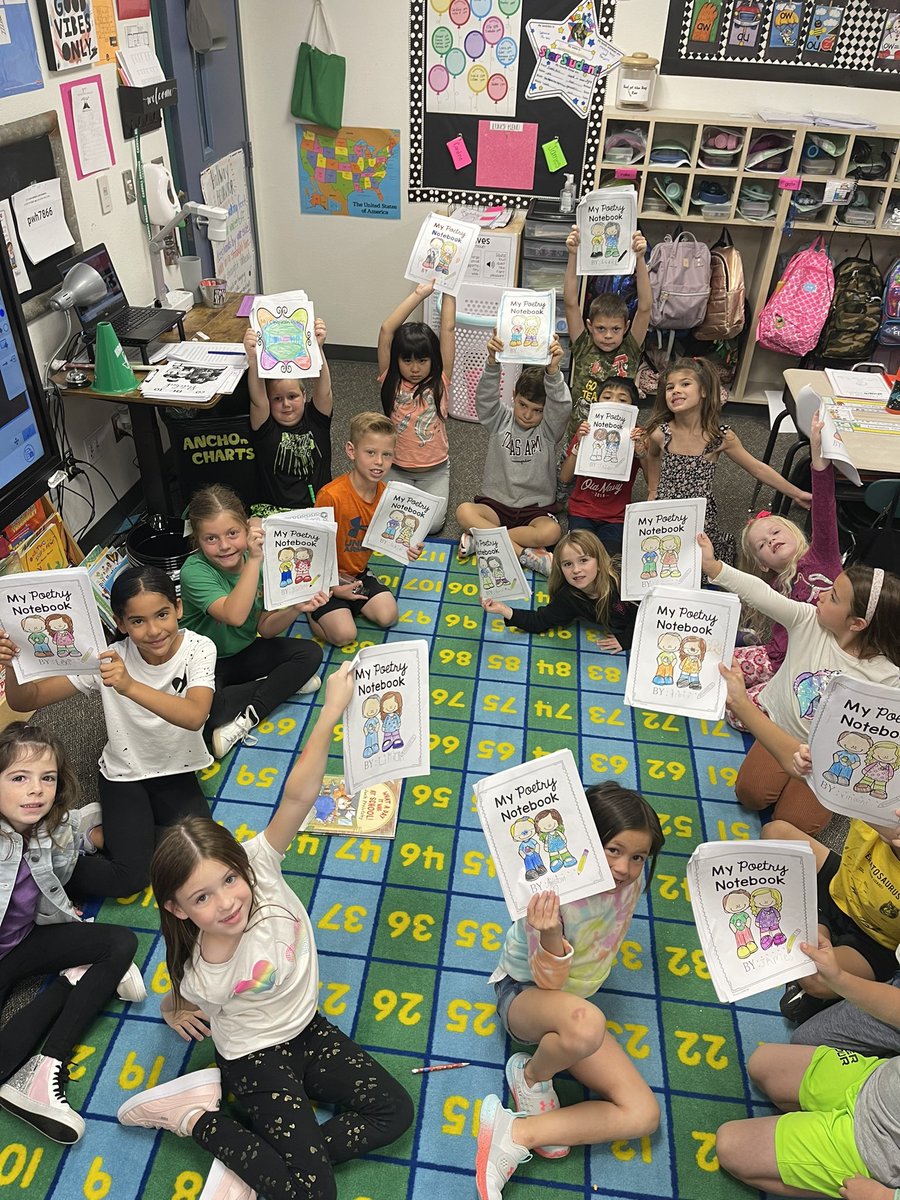 MrsAstrin's tweet photo. Our class Poetry Share was a success! @oldunionES @Carrollisd #firstgradepoets #BetterTogether https://t.co/3iHEq0eTXa