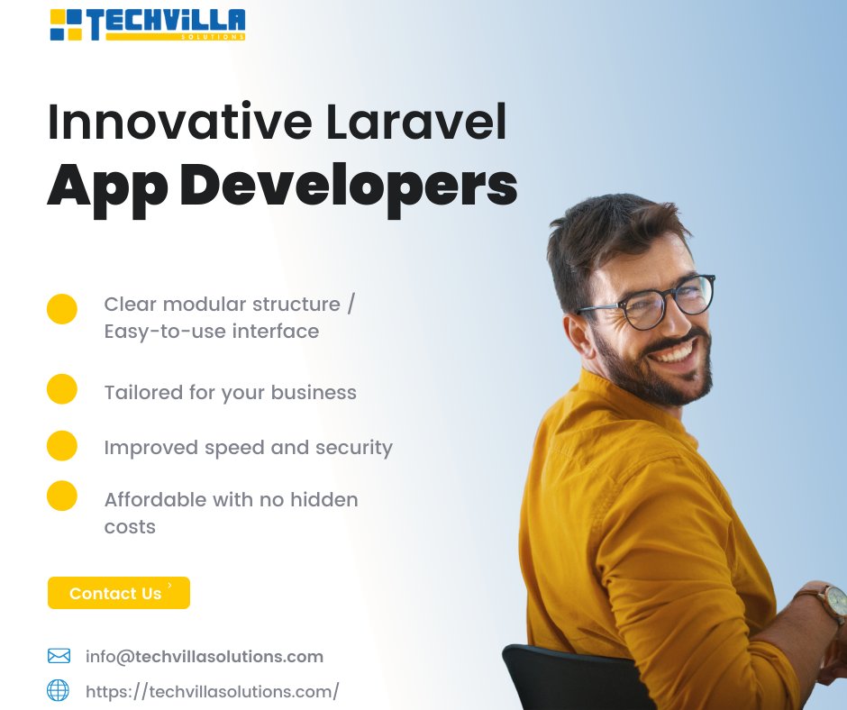 TechvillaSol's tweet image. If you need a custom web app, we're here to help. @TechvillaSol is a team of Laravel developers who specialize in building web apps and software. techvillasolutions.com/laravel-develo…
.
.
.
#HireAppDeveloper #laravelframework #HireLaravel #mobileappdeveloper #appdeveloper