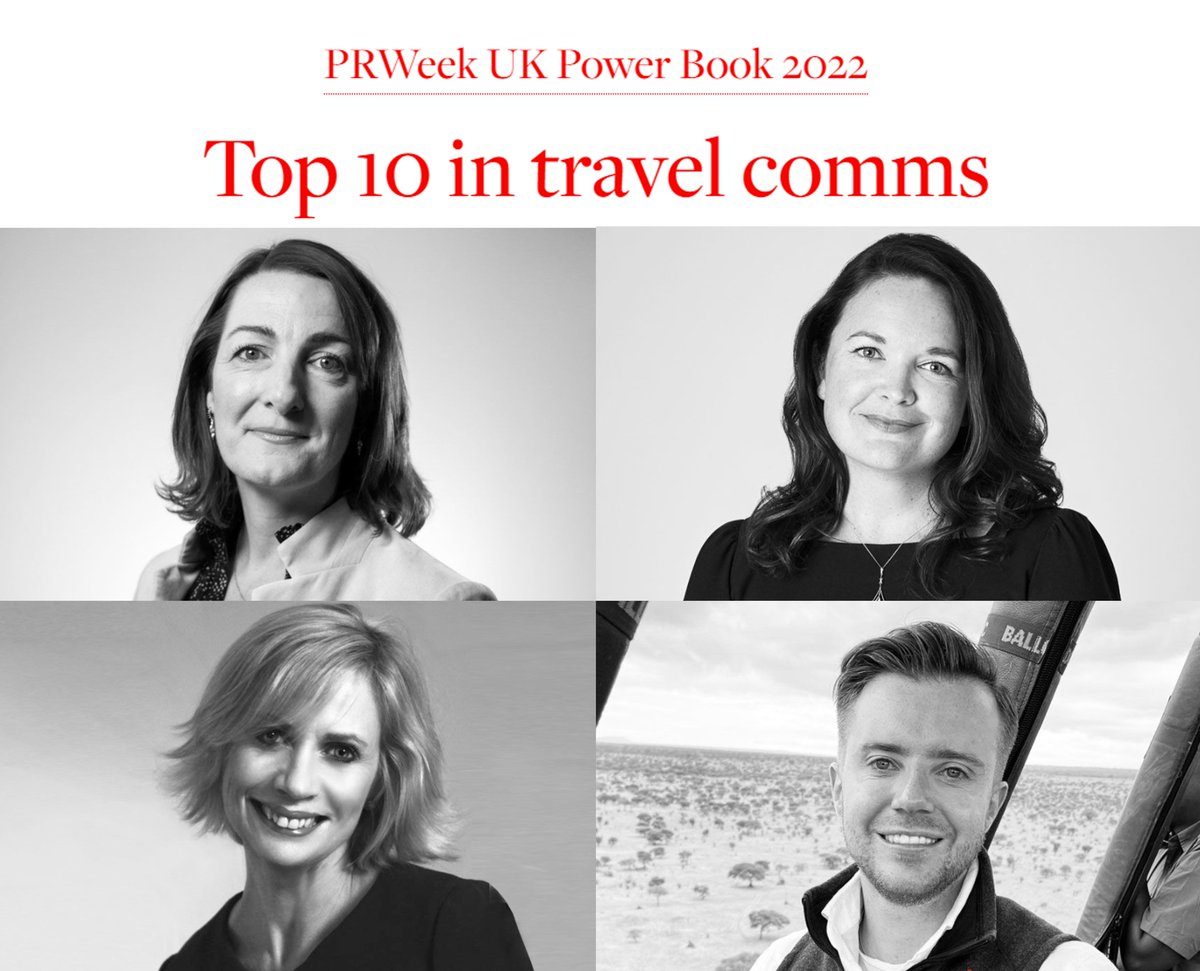 FINNtravel's tweet photo. 10/10! Debbie Flynn recognised as one of the UK's Top 10 Travel Communication Chiefs for 2022 🏆
We are immensely proud to see our Managing Partner, Global Travel Practice Leader @flynn_debbie once again included in PRWeek UK’s Power Book!
#PRWeek #PRWeekUK #PowerBook https://t.co/Unbe8vcvJZ